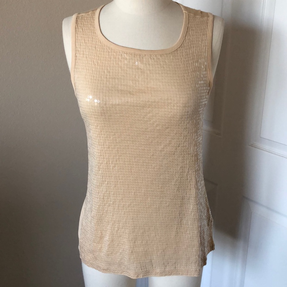 Michael Kors Yellow Sparkle Tank Size M Petite